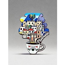 Marmaris Temalı Magnet Ahşap Lazer Kesim 3 Boyutlu Buzdolabı Süsü