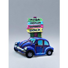 Avşa / Yiğitler / Marmara / Ekinlik Temalı Kabartma Polyester Magnet. 8cm x 8cm.