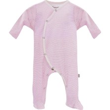 Boumini Bebek Tulumu Pembe Çizgili Patikli Tulum