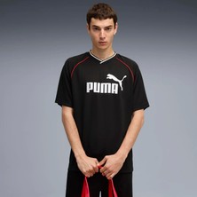 Puma ESS Collared Football Jer Siyah Erkek Kısa Kol T-Shirt