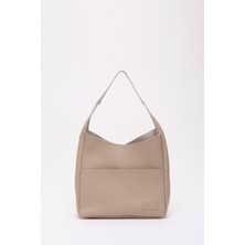 Vizon SHK180 Suni Deri, Çıtçıtlı, Iki Bölmeli El, Kol ve Omuz Çantası