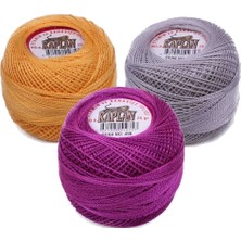 3 Adet Kaplan Etamin ve Kanaviçe Ipi 8 No Kod/renk: 444 - 316 - 498 - Ryl