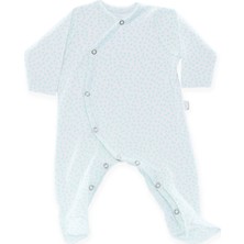 Boumini Yeni Doğan Patikli Bebek Tulumu Yapraklar Mint