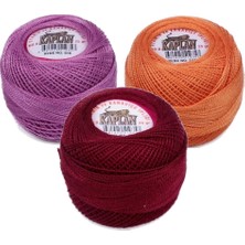 3 Adet Kaplan Etamin ve Kanaviçe Ipi 8 No Kod/renk: 916 - 244 - 902 - Ryl