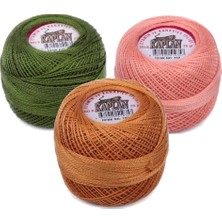 3 Adet Kaplan Etamin ve Kanaviçe Ipi 8 No Kod/renk: 116 - 352 - 780 - Ryl