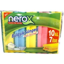Nerox Bulaşık Süngeri Oluklu 10'lu -NRX-F551