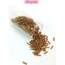 Marsilyan Uzun Boru Kesme Boncuk Çap 2mm Uzunluk 10 mm - 60 Gram - Gold - BNC287