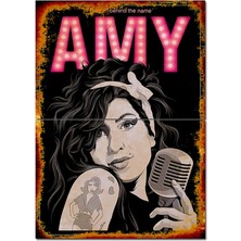 Amy Winehouse Tasarım Ahşap Tablo 70CMX 100CM