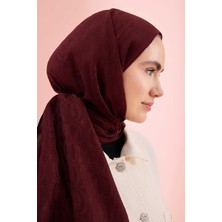 Bambunoor Bordo Naia Pamuk Şal 70X210