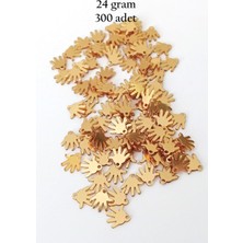 Oya Abiye Bileklik Kolye Pleksi Metalik Plastik Pul Altın Renk 24 Gram 300 Adet - BNC545