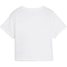 Puma Kadın Beyaz Puma W Floral Rıbbon Graphıc Tee Beyaz Kadın T-Shirt