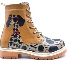 Goby GB1067 Dalmaçyalı Köpek Baskılı Hardal Sarı Postal Bot