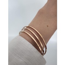 316L Paslanmaz Çelik 3'lü Ince Ajda Bilezik