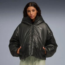Puma Kadın Siyah Puma Shiny Hooded Padded Jacket Siyah Kadın Mont