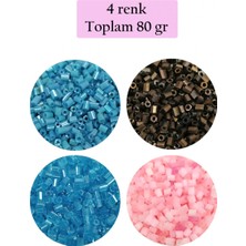 Kesme Cam Boncuk 2mm - 4 Renk - Toplam 80 Gram - BNC446