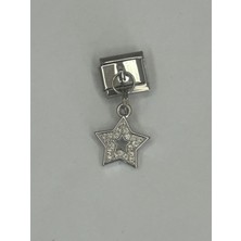 Badelis Çelik Silver Renk Taşlı Yıldız Model Charm