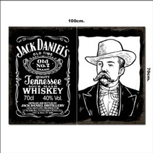 Bedeko Ahşap Tablo Jack Viski Görseli 70*100CM