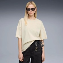 Puma Kadın Krem Puma Her Oversized Tee Krem Kadın T-Shirt