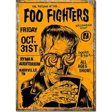 Foo Fighters Afiş Modern Ahşap Tablo 70CMX 100CM
