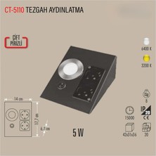 Cata CT-5110 1W Ledli Çift Prizli Tezgah Altı Spot Aydınlatma Beyaz Işık