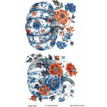 Kabak Serisi Halloween, Kabak, Pumpkin Kbk1 Pirinç Dekopaj 30*42 cm