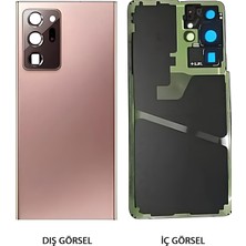 Teknonet Samsung Galaxy S21 Ultra Uyumlu Kamera Camlı Batarya Kapağı (Gold) NT-109724