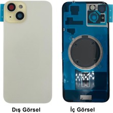 Teknonet  iPhone 15 Uyumlu Kamera Camlı Batarya Kapağı + Magsafe Flex (Sarı) NT-110805