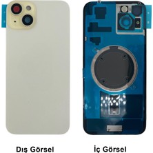Teknonet  iPhone 15 Plus Uyumlu Kamera Camlı Batarya Kapağı + Magsafe Flex (Sarı) NT-110811