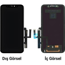 Teknonet  iPhone 11 Pro Uyumlu Glw Fhd Lcd+Dokunmatik+Çıtalı (Siyah) NT-108143