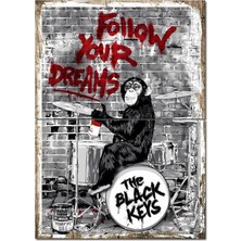 Goril The Black Keys Dekoratif Ahşap Tablo 70CMX 100CM