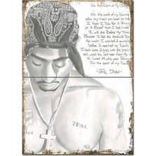 2pac Afiş Model Ahşap Tablo 70CMX 100CM