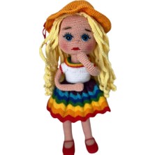 Gökkuşağı Barby Bebek Amigurumi Organik Oyuncak
