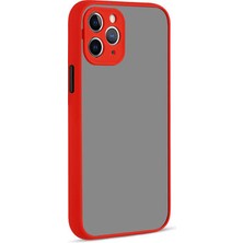 iPhone 11 Pro Kılıf Arkası Buğulu Kenarları Renkli Sert Premium Silikon Kapak Rcv/hux