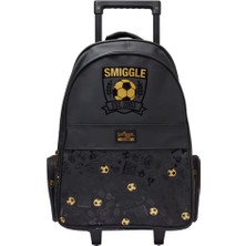 Petityu Smiggle Gold Futbol Toplu Siyah Çekçekli Okul Sırt Çantası