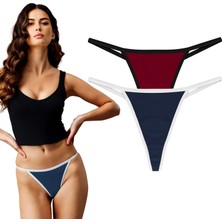 Yohannes Club Kadın Pamuklu, String Thong Külot, 2'li Paket,