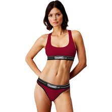 Yohannes Club Kadın Pamuklu İç Çamaşırı Takımı, yüksek destekli, geniş askılı