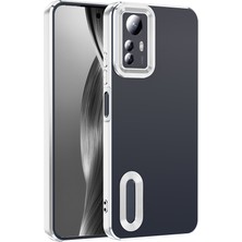 Redmi Note 12S Kılıf Kenarları Lazer Renkli ve Logo Detaylı Şık Esnek Premium Silikon Kapak Ryc/omega