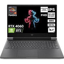 Hp Victus 16-S0023NT Ryzen 5 7640HS 16 GB 1 Tbssd 8gb RTX4060 16.1" 144Hz Fhd Windows 11 Pro Gaming Laptop 7Z4N1EAAT43