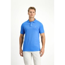 Kiğılı Polo Yaka Slim Fit Nakışlı %100 Pamuk Tişört