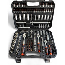 171 Parça Profesyonel Lokma ve Uç Takımı - 72 Dişli Mat Krom