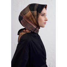 Armine Geometrik Desenli Saf Ipek Twill Eşarp 9424D 83