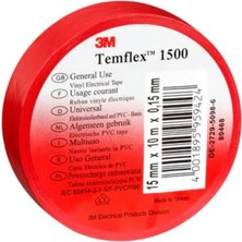 3m Temflex Kırmızı Izole Elektrik Bant 18 mm