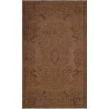 Bespoky 160x271 cm Bej Kahverengi Klasik Vintage Bitkisel Halı | Salon Yatak Odası Halısı | UNİQUE-27401