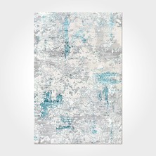 Bespoky 80x150 cm Gri Printed Modern Yıkanabilir Halı | Mutfak Balkon Yatak Odası Halısı | Leke Tutmayan Kaymaz