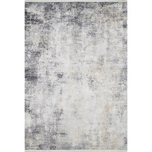 Bespoky 80x150 cm Gri Modern Etnik Yıkanabilir Halı | Mutfak Balkon Yatak Odası Halısı | Leke Tutmayan Kaymaz | HALN-HLN1823