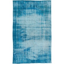 Bespoky 172x287 cm El Dokuma Mavi Yün Halı | El Yapımı Klasik Salon Halısı | %100 Doğal Yün | UNİQUE-15639