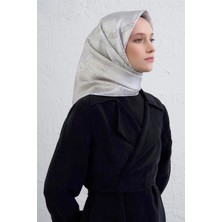 Armine Geometrik Desenli Saf Ipek Twill Eşarp 9427D 80