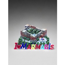 Marmaris Temalı Kabartmalı Polyester Magnet 8,5cm x 5,5cm