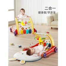 2’si 1 Arada Tavşan Desenli Piyanolu Ilk Adım Yürüteci & Oyun Halısı – 0-3 Yaş