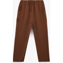 Beli Bağcıklı Regular Fit Havuç Kesim Pantolon